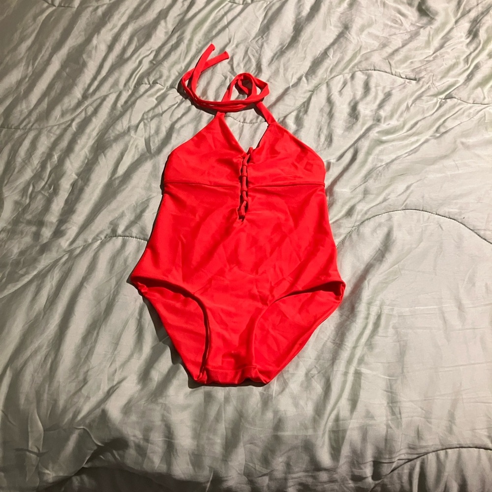 Kids Red One Piece Swimsuit